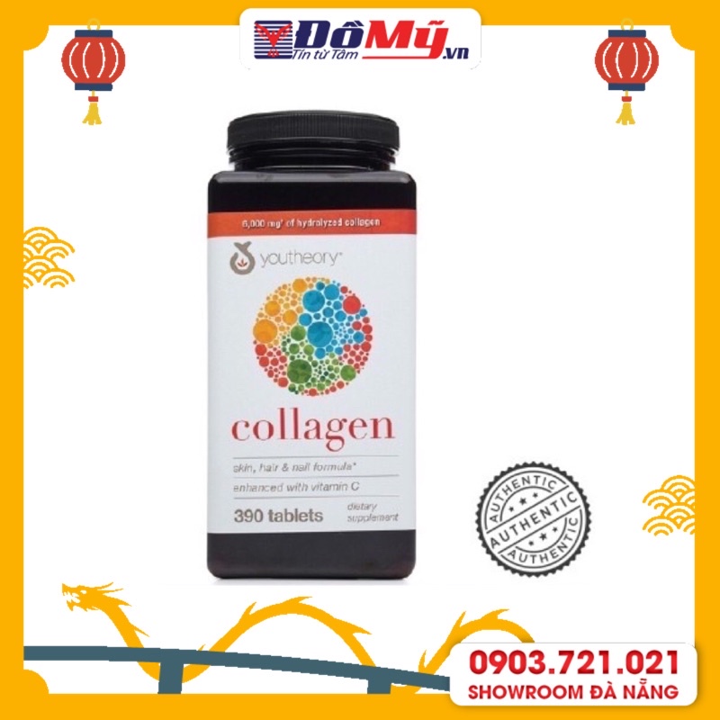 Collagen Youtheory - Collagen Dạng viên - 390 Viên Type 1 2 3 [Nhập Mỹ - Mẫu Mới]