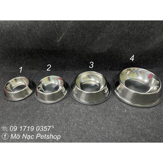 BÁT ĂN INOX HOA VĂN CHO CHÓ MÈO