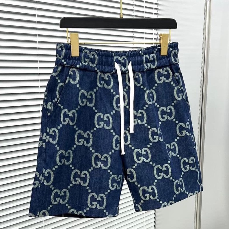 Quần Gucci Nam Logo Nổi Cực Chất - Quần Đùi Nam Nữ Gc Chất Liệu Cotton Thô Cao Cấp DT Fashion Menwear