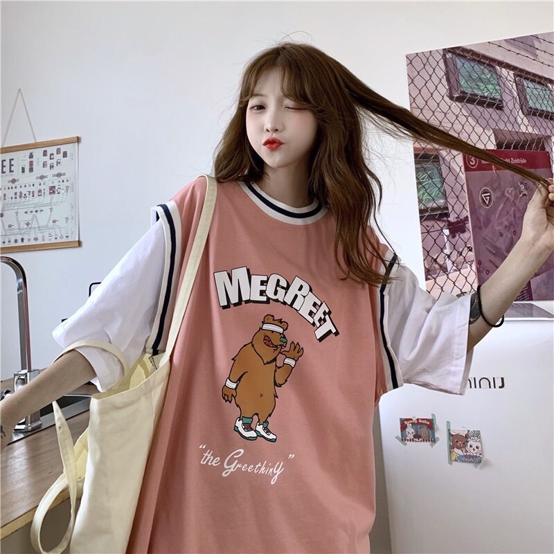 [Rẻ vô địch] Áo raplang bóng chày megreet freesize tay lỡ form rộng