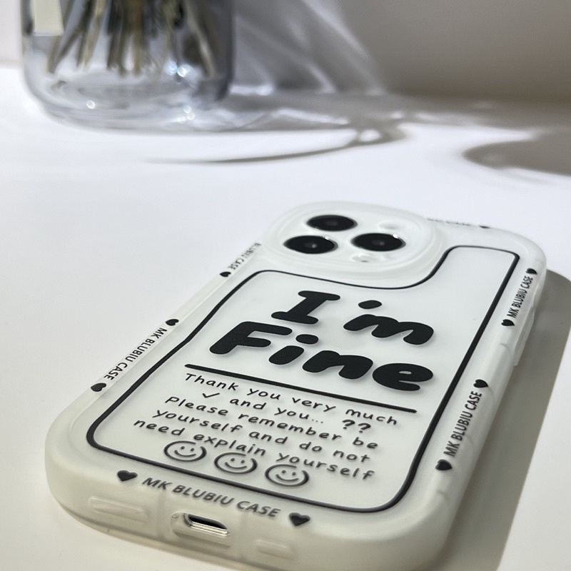 (SIÊU RẺ) Ốp lưng iphone cam tròn viền dày im good im fine 7plus/8/8plus/x/xr/xs/11/12/13/pro/max/plus/promax