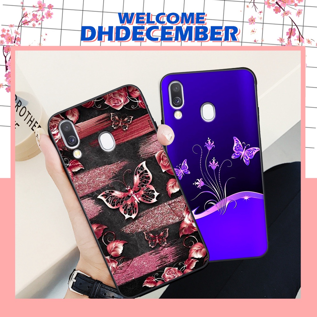 Ốp lưng Samsung A40 in hình hoa tinh tế , mới mẻ DH DECEMBER