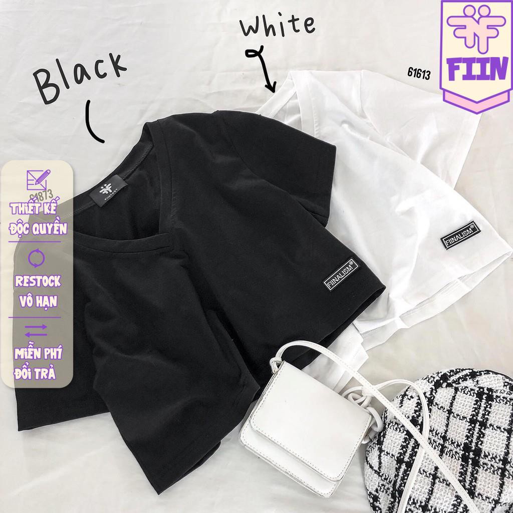 Áo croptop cổ V trơn basic thời trang cá tính Fiinalism ulzzang - Made by Toneontone TOT