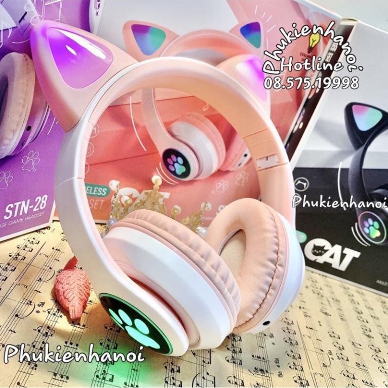 Tai Nghe Không Dây , Chụp Tai Mèo STN-28 , Bluetoth 5.0 , Có mic đàm thoại | BigBuy360 - bigbuy360.vn