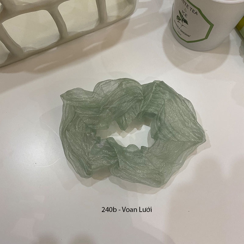 (0240) Scunchies Và Băng Đô Tone Xanh Lá Năng Động Xu Hướng