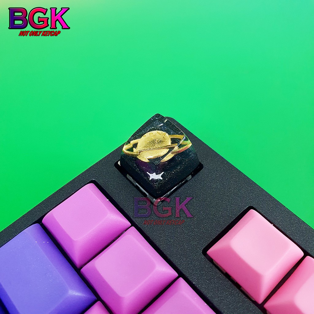 Keycap Lẻ hình hành tinh ngoài vũ trụ cực đẹp Sa profile ( keycap resin độc lạ )( Keycap Artisan )