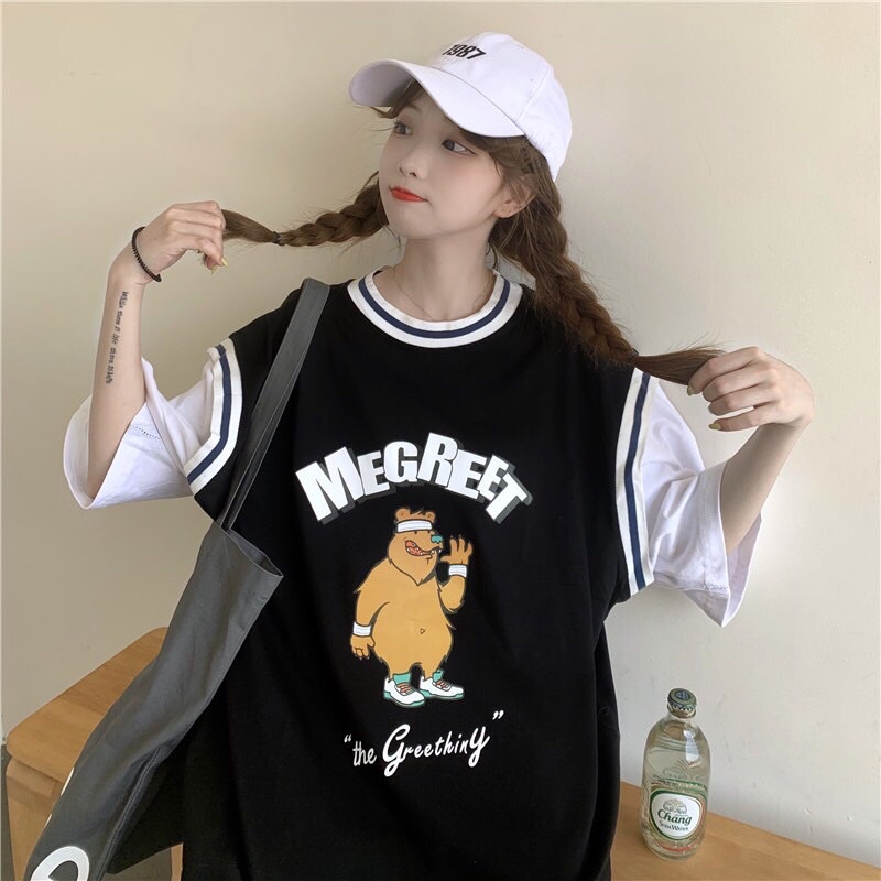 [Rẻ vô địch] Áo raplang bóng chày megreet freesize tay lỡ form rộng