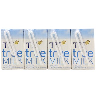 Lốc 4 hộp sữa tươi, th truemilk, ít đường, 48x110ml