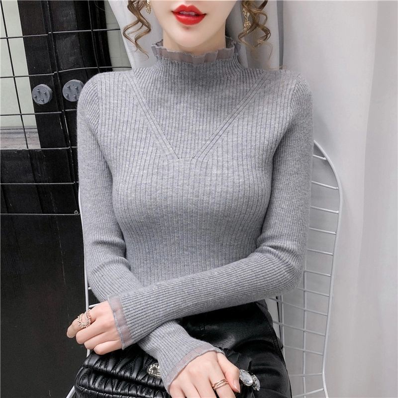 Áo Sweater cổ lọ thời trang thu đông 2021