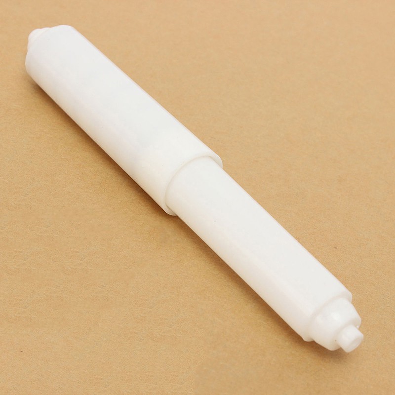 newhopetree White Plastic Replacement Toilet Roll Holder Roller Spindle Spring
