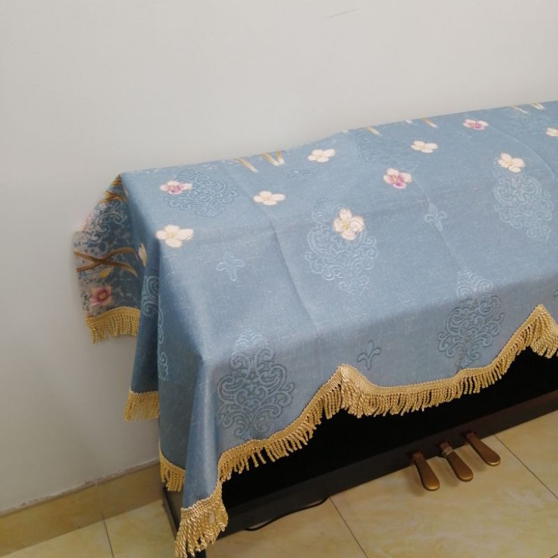 KHĂN PHỦ ĐÀN PIANO ĐIỆN HỌA TIẾT HOA ĐÀO