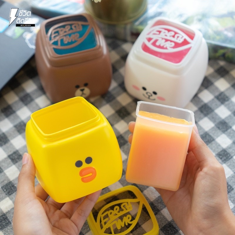 Sáp thơm Chupa Chups hình nhân vật Line Friend hộp vuông 155gram