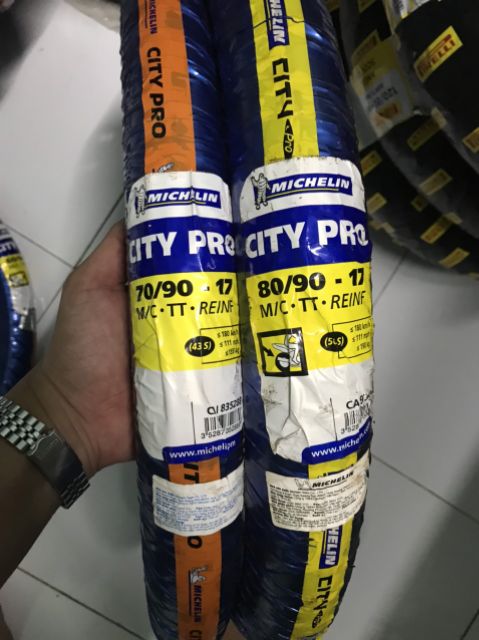 Vỏ lốp xe Michelin City Pro, vỏ dùng ruột size 50/100-17; 60/90-17; 70/90-17; 80/90-17