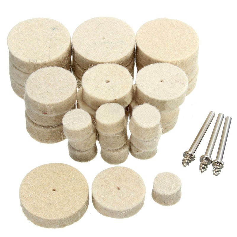 Bộ 33 Bánh Xe Đánh Bóng Bằng Nỉ Hỗn Hợp Cho Máy Xoay Dremel