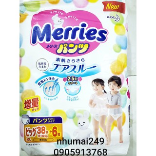 Bỉm quần Merries nội địa XL44