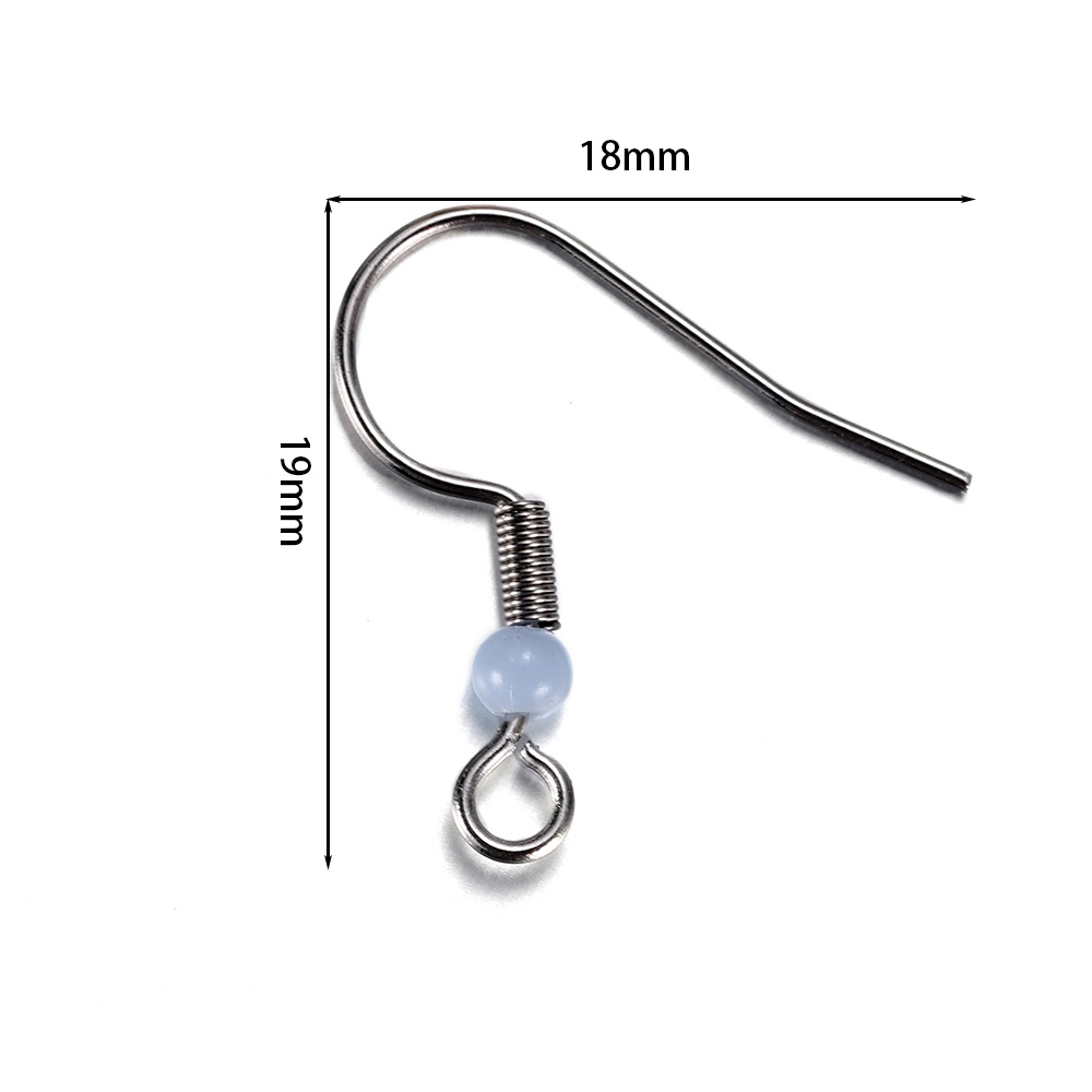 50 Chiếc Bông Tai Dạng Móc Xỏ Hạt Đầy Màu Sắc Bằng Thép Không Gỉ