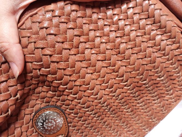 Túi da thật đan siêu dày