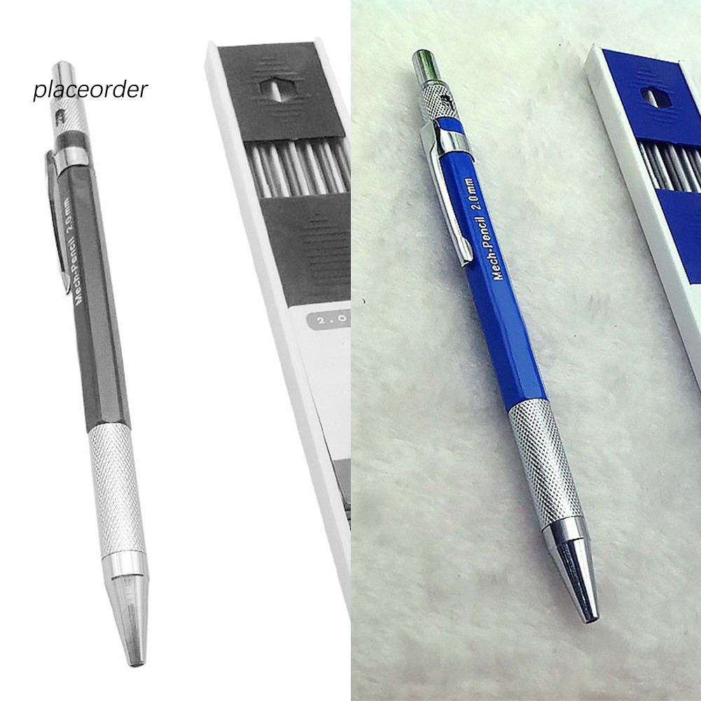 Bút chì phác thảo cơ khí tự động với 12 đầu chì 2mm