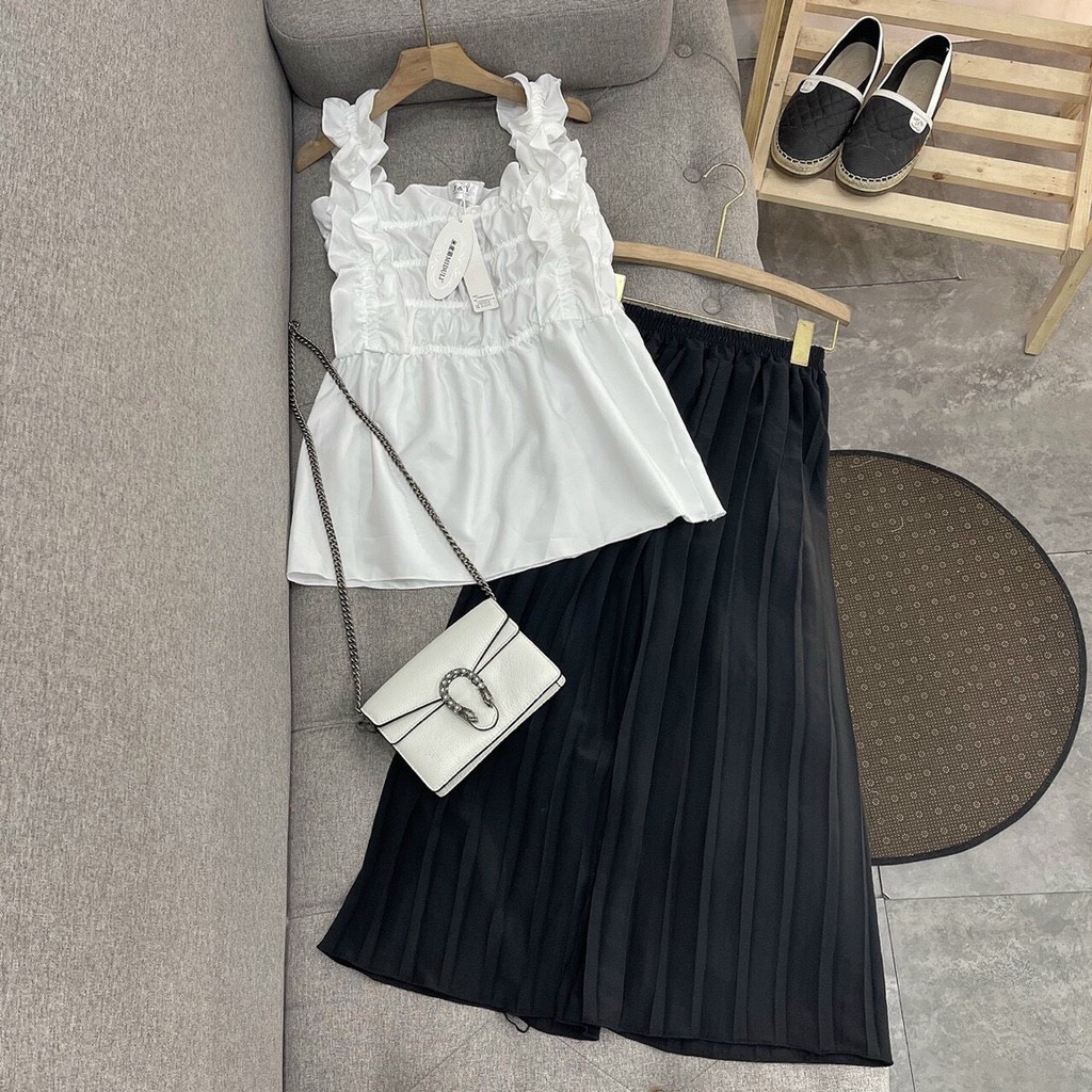 Set Đồ Nữ, Sét Áo Bèo Mix Quần Ly Ống Về Hàng, Áo Chạy Chun Free Size, Quần Dập Ly Ống Sớ. S1009 | BigBuy360 - bigbuy360.vn