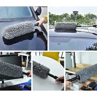 Chổi lau bụi xe ô tô sợi dầu chuyên dụng Cán có thể kéo dài