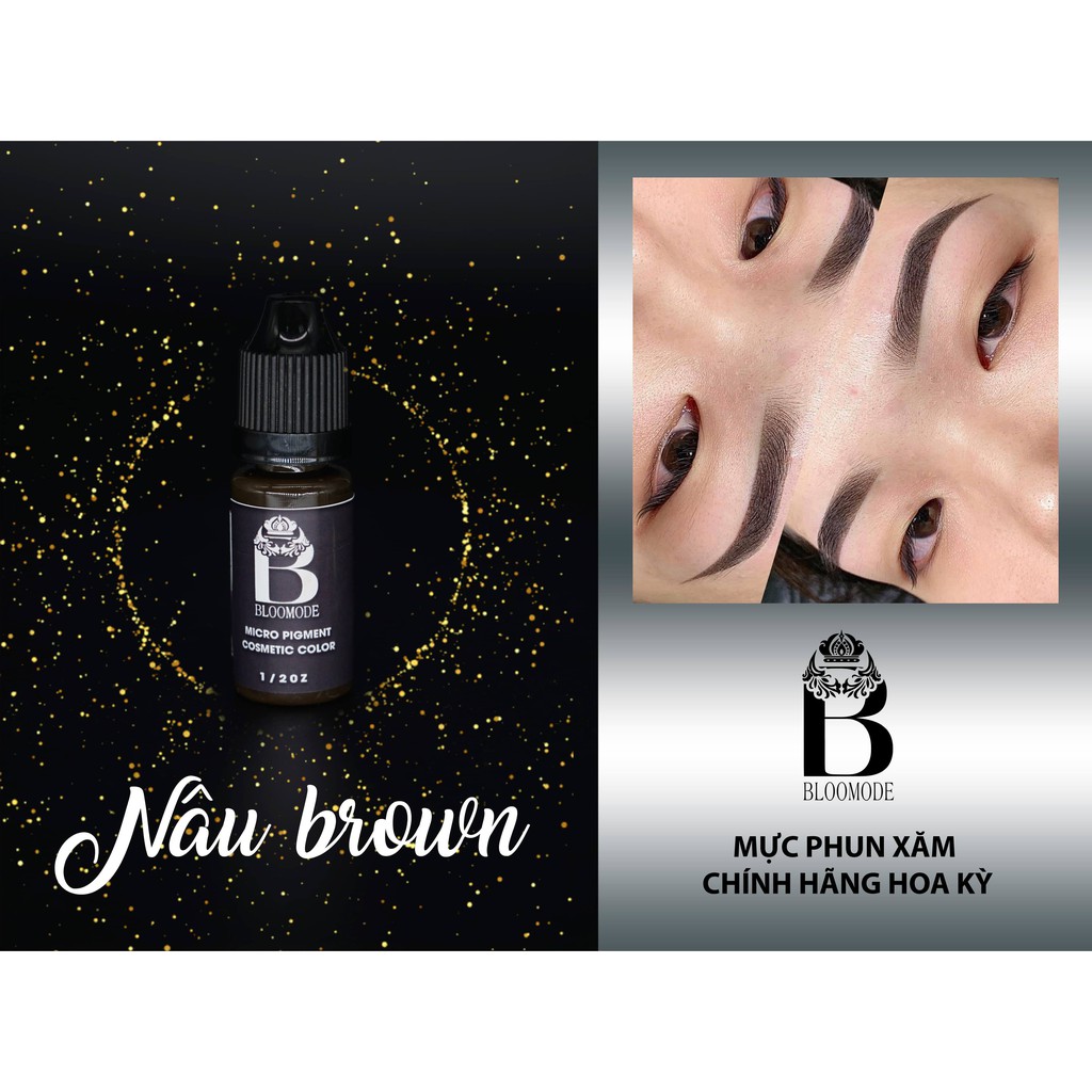 Mực Xăm Siêu Bám Bloomode Nâu Tây