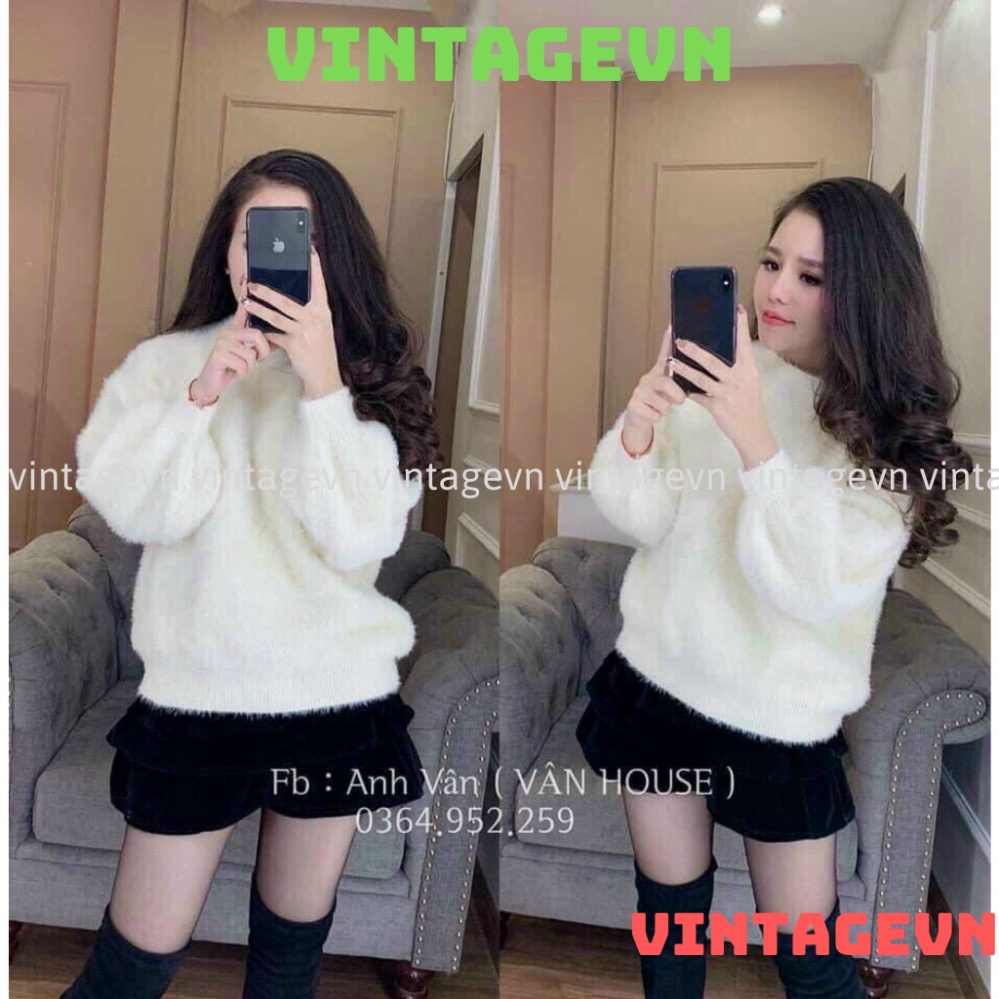 Áo len lông cổ nọ lông trơn màu Hàn Quốc cao cấp nhiều màu siêu hot 2022 vintagevn | BigBuy360 - bigbuy360.vn