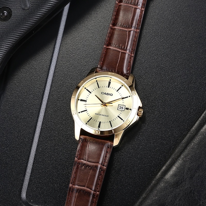 Đồng Hồ Nam Casio Dây Da MTP-V004GL-9AUDF Chính Hãng