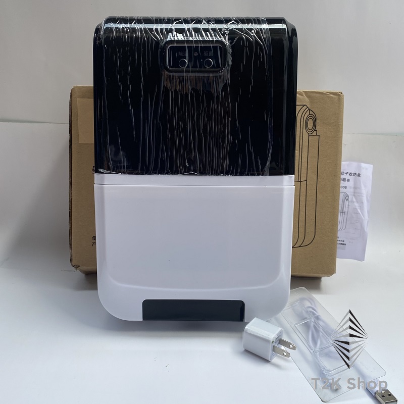 Hộp sấy đũa thìa khử khuẩn treo tường có nắp đậy sấy khô muỗng đũa dùng cổng sạc USB - T2K Shop