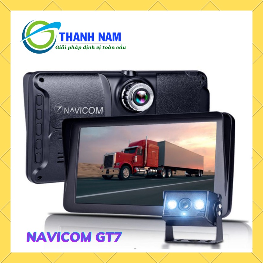 (Tặng thẻ 64G) Camera hành trình xe tải Navicom GT7 hai mắt trước sau kèm camera lùi.