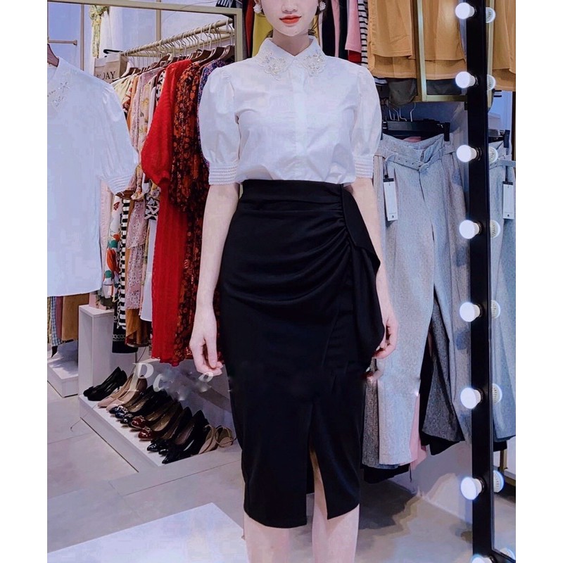 [Mã WASTUP giảm 10% tối đa 30K đơn 99K] ⚡️BÁN SỈ⚡️Áo sơ mi trắng cổ đính đá | BigBuy360 - bigbuy360.vn