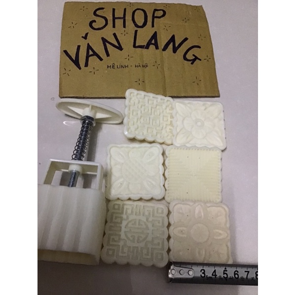 Khuôn làm bánh trung thu 6 mặt hình vuông loại 100g
