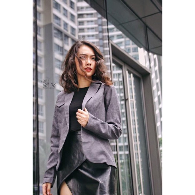 [Mã SKAMLTSM9 giảm 10% đơn 99K] Áo vest caro xám