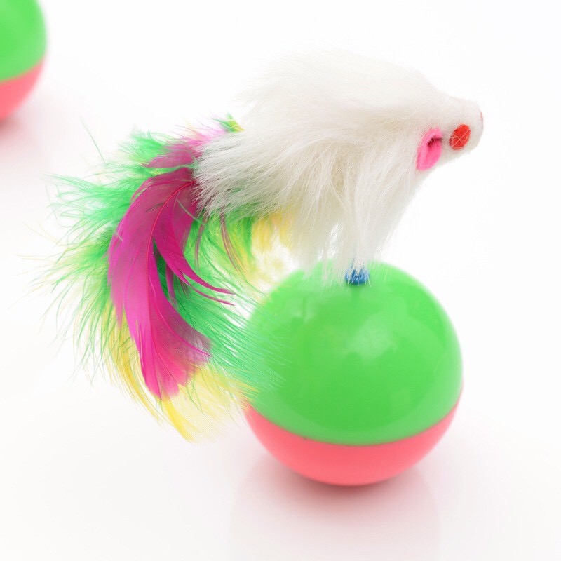 Đồ chơi cho thú cưng quả bóng lật đật gắn chuột giúp thú cưng giảm stress một cách hiệu quả