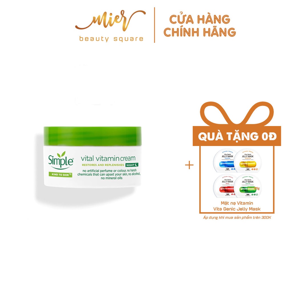 Kem Dưỡng Ban Đêm Simple Vital Vitamin Cream 50ml