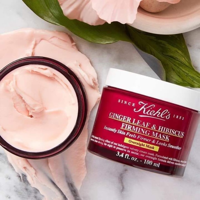 Mặt nạ ngủ hoa dâm bụt gừng Kiehl’s Ginger leaf & hibiscus firming mask ( mask gừng kiehls ) - Chính hãng