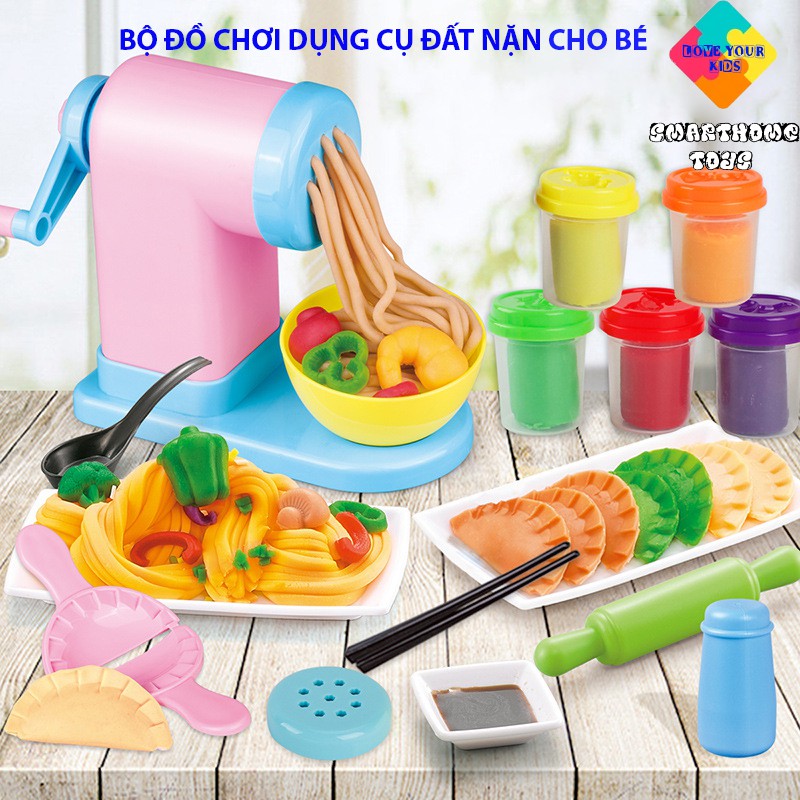 Dụng Cụ Làm Đất Sét Tự Khô Cao Cấp Cho Bé - Dụng Cụ Làm Phở, Mỳ Ý, Sủi Cảo Dễ Dàng, An Toàn - SmartHome Toys