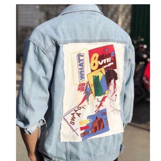 Áo khoác jean nam cao cấp , chất liệu denim dày dặn ,màu wats chuẩn hình,phom chuẩn shop thời trang DIỄM NHI SHOP N11