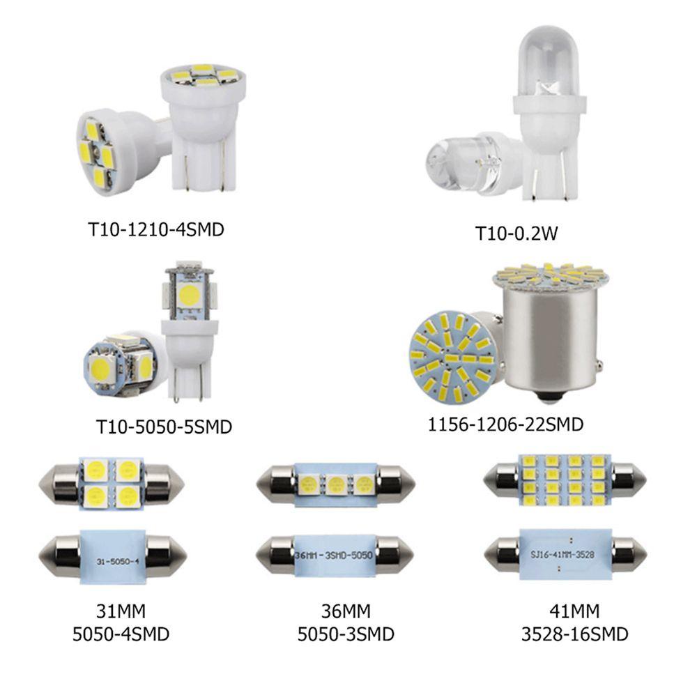Set 14 Hộp Đựng Găng Tay / Đèn Nội Thất Xe Hơi 14 Món