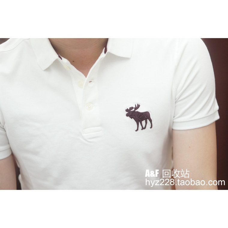 Mới Abercrombie Fitch Af Dadu Áo thun polo tay ngắn cổ bẻ dáng ôm co giãn cho nam 19540 !