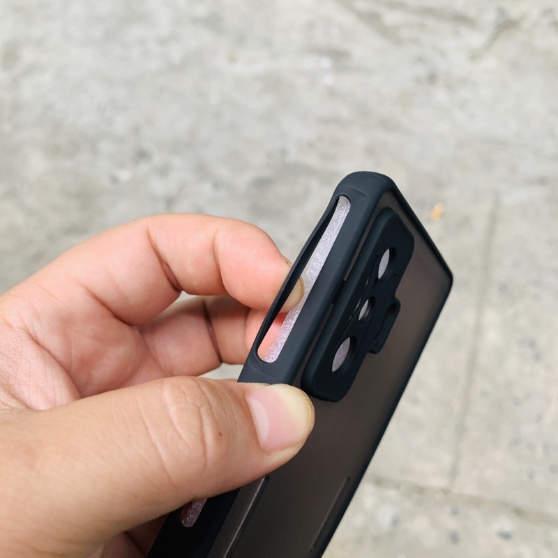 Redmi K50 Gaming Poco F4 GT K50G Ốp lưng su non mặt lưng nhám viền màu chống sốc ốp điện thoại bảo vệ Camera sau