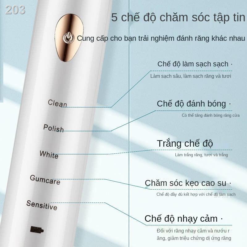 [2021]Thuốc nổ Huiyouduo Siêu âm Tóc mềm có thể sạc lại Bàn chải đánh răng điện không thấm nước Nam và Nữ Bộ quà tặng cặ