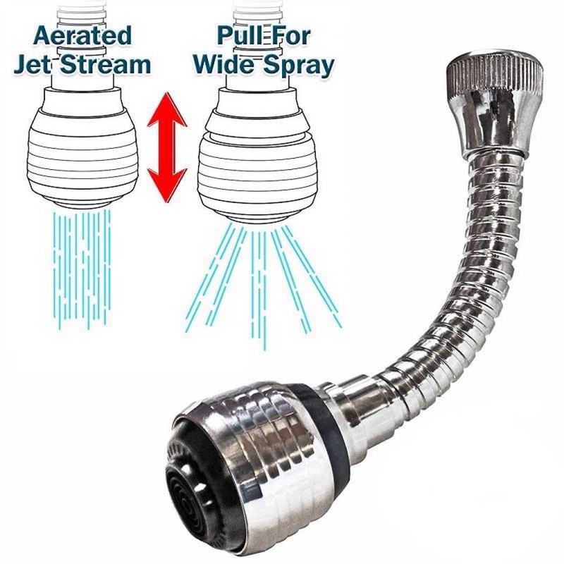 Combo 4 Đầu Vòi Xịt Nước Tăng Áp Cho Vòi Bồn Rửa xoay 360 độ