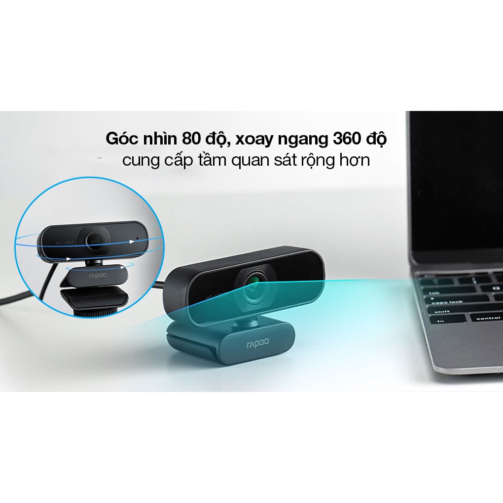 Webcam máy tính Rapoo C260 FullHD 1080p - Webcam C260 Chính hãng BH 24T