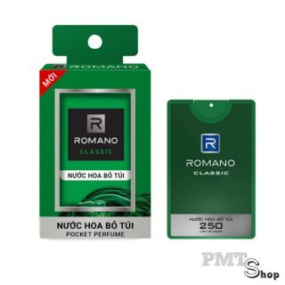 Nước Hoa Bỏ Túi Romano Classic 18ml - 250 lần xịt (hàng khuyến mãi)