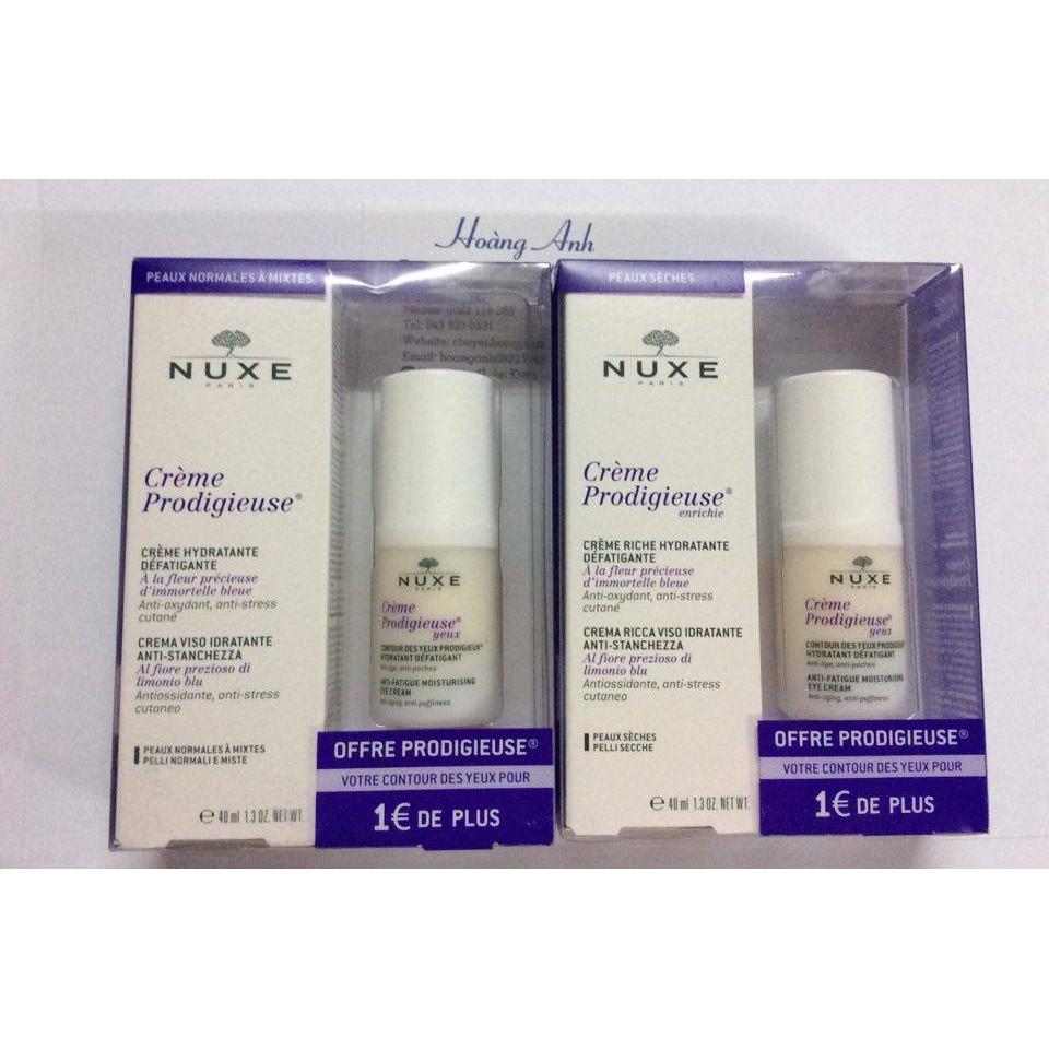 Set kem dưỡng da Nuxe + kem mắt