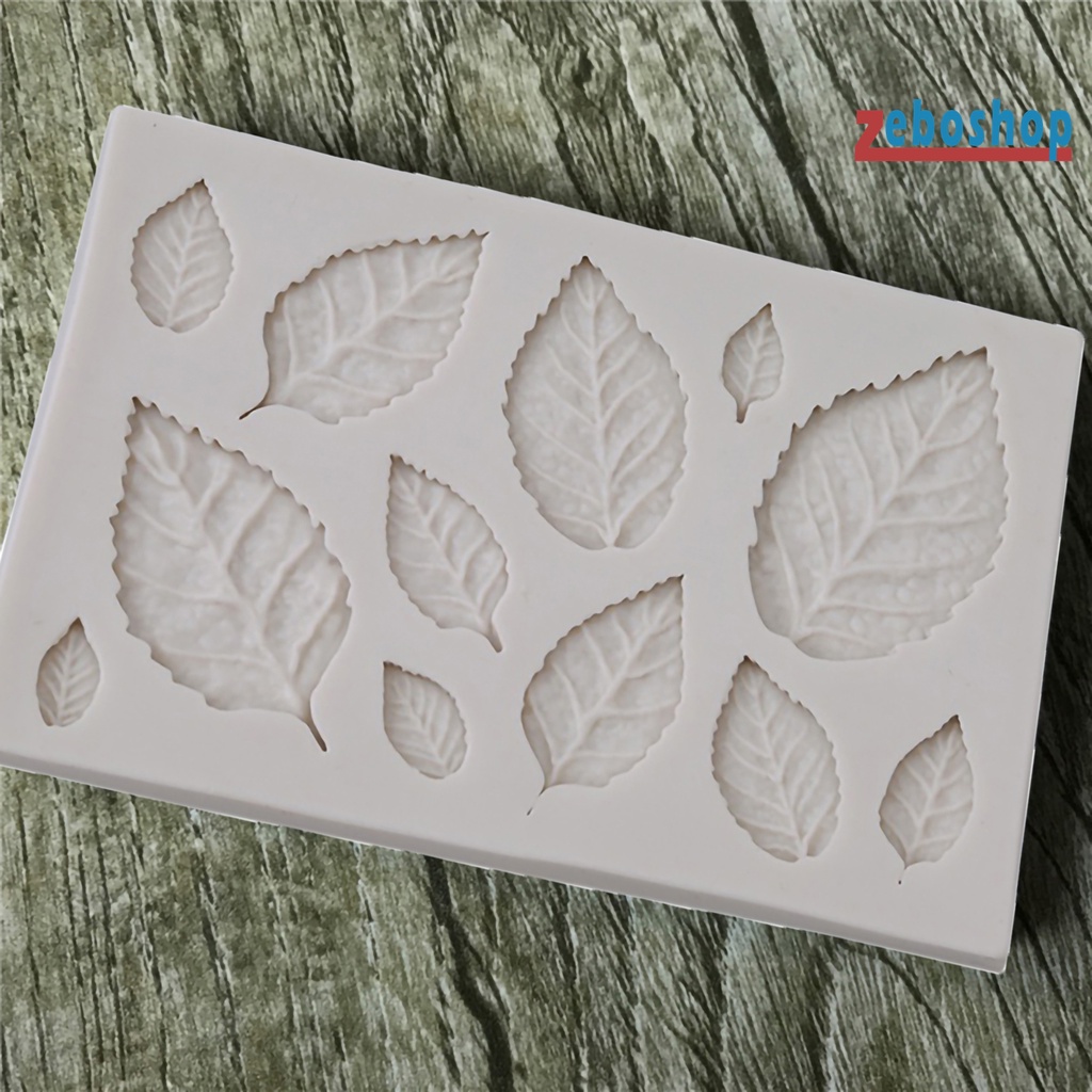 Khuôn Làm Bánh Bằng Silicone Chống Nhiệt Hình Chiếc Lá DIY
