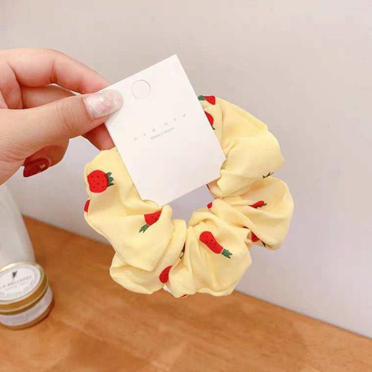 Dây buộc tóc scrunchies KOLANO dây chun buộc tóc Hàn Quốc họa tiết cherry đáng yêu FAH-001260