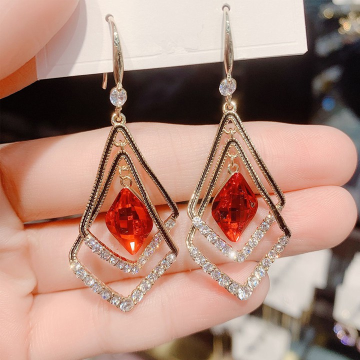 Bông tai nữ, Khuyên tai tua rua dáng dài phong cách Hàn Quốc cho nữ -B12