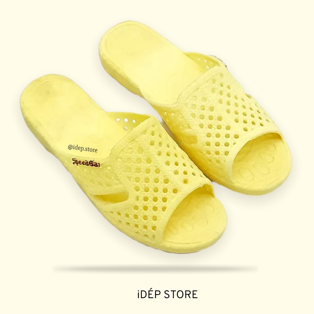 Dép tổ ong màu KEM VÀNG đế dày 2.5cm LOẠI 1 nam nữ đi mưa đi biển (FORM NHỎ) iDÉP 𝐃𝐋𝟎𝟏𝟓