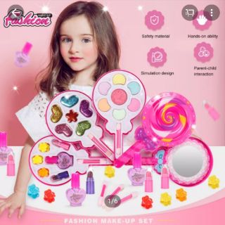 Bộ đồ trang điểm mỹ phẩm ls cho trẻ em, quà tặng sinh nhật, đồ chơi bé gái an toàn và có thể giặt đ